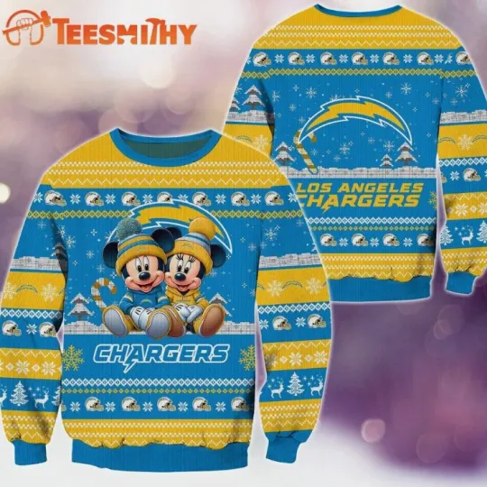 Discover Chargers Mickey Minnie Ugly Christmas Sweater Gift For Christmas