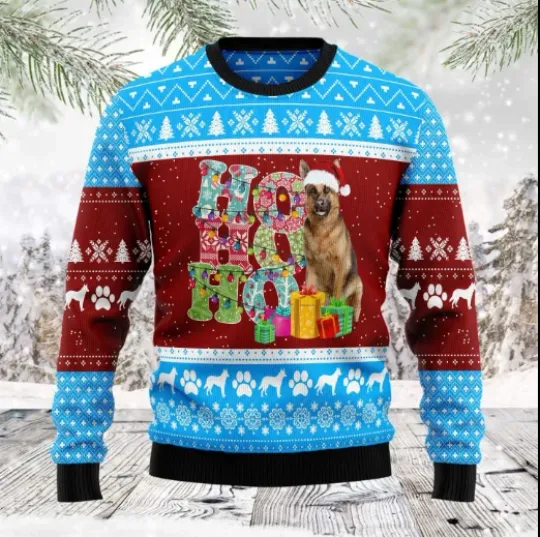 Discover HoHoHo German Shepherd Dog Ugly Christmas Sweater