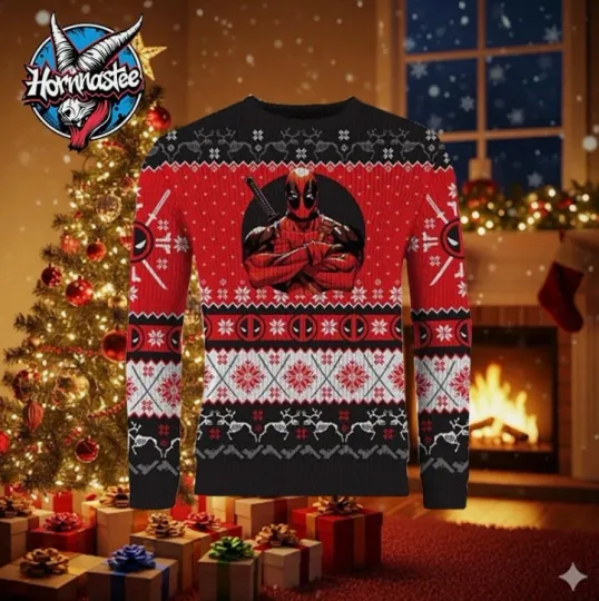 Discover Deadpool Once Upon A Deadpool Marvel Ugly Sweater Gift For Christmas