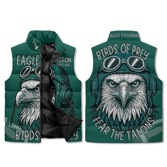 Eagle Squadron Puffer Vest - Birds of Prey Flight Style