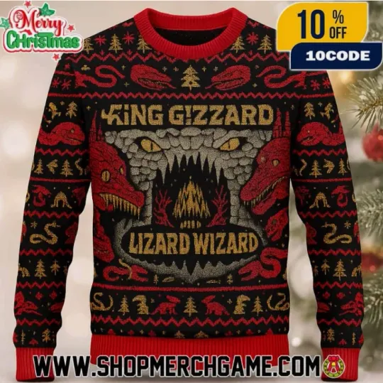 Discover King Gizzard And The Lizard Wizard Ugly Christmas Sweater Gift For Christmas
