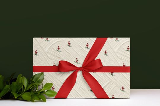 Discover Werner art inspired Santa skiing Christmas wrapping paper WB art inspired gift wrap
