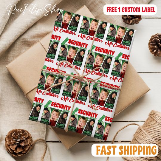 Home Alone Wrapping Paper, Funny Christmas Wrapping Paper, Kevin Home Alone Gift Wrap, Christmas Movie Wrapping Paper, Christmas Gifts