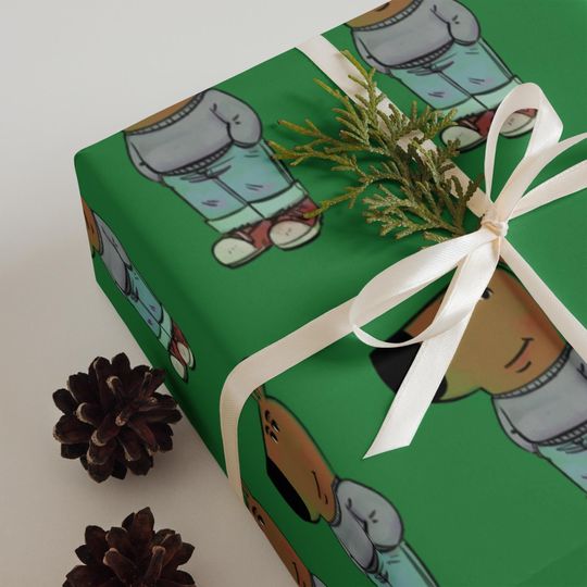 Discover Chill Guy Meme Christmas Wrapping Paper - Set of 3