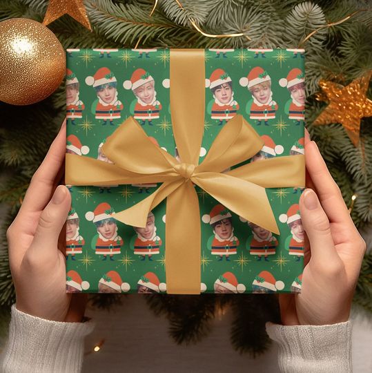 Discover Bts Christmas Gift Wrap Papers, Bts Mini Santas, Bts Wrapping Paper, Bts Merch, Kpop Gift, Bts Christmas Gift, Bts Gift Wrapping Paper