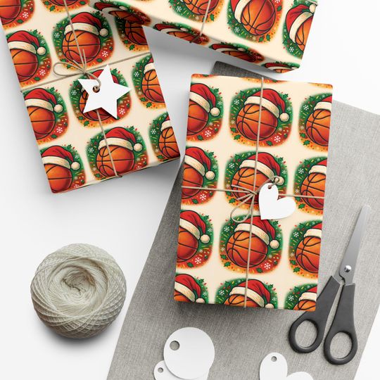 Discover Basketball-Themed Gift Wrap Papers for Sports Enthusiasts, Holiday, Birthdays, Christmas, Party Wrapping, Unique Presents