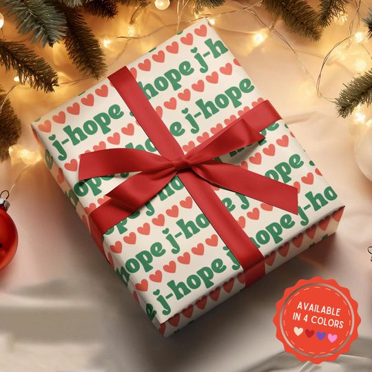 JHope Bts Gift Wrap Paper, Bts Christmas Wrapping Paper, Jhope Bts Merch, Kpop Fan Gift, Gift for Bts Army, Bts Birthday Gift Wrapping Paper