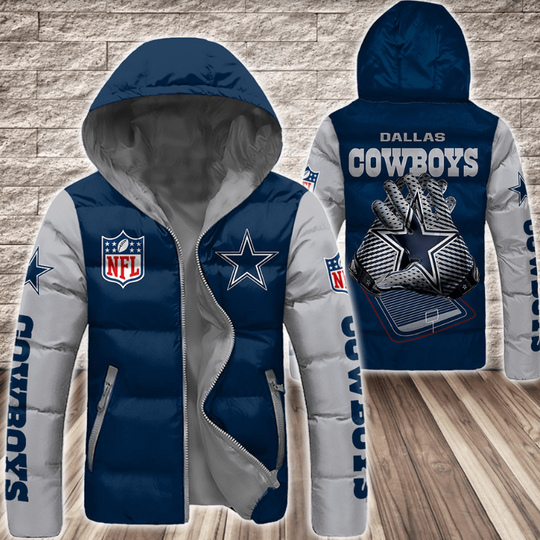 Discover Dallas Cowboys football 3D Down Filled Puffer Jacket