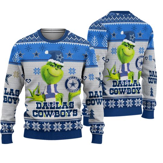 Funny funny character Dallas Cowboys All Over Print Cool Ugly Christmas Sweaters