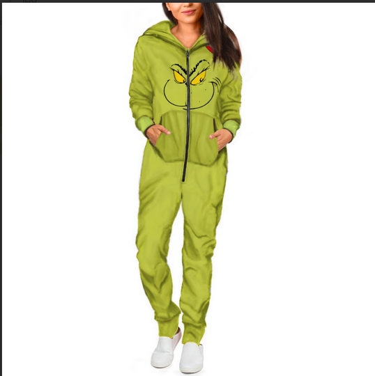 Funny Character Hooded Jumpsuit | Christmas Pajama Outfits | Family Matching Pajamas