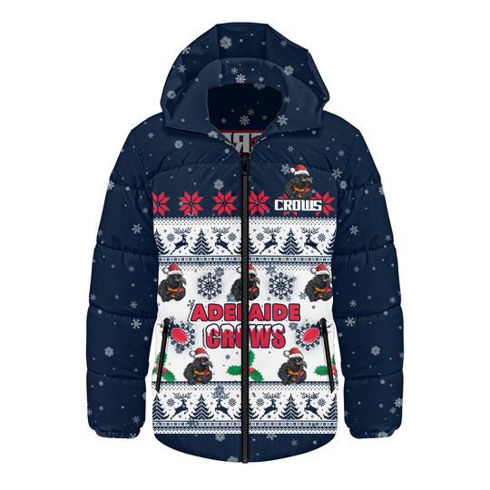 Discover Adelaide Crows Hooded Puffer Jacket Holiday Football Fans