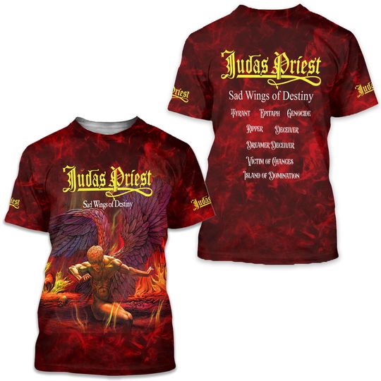 Judas Priest Rock Band Sad Wings Of Destiny 3D Print T-Shirt