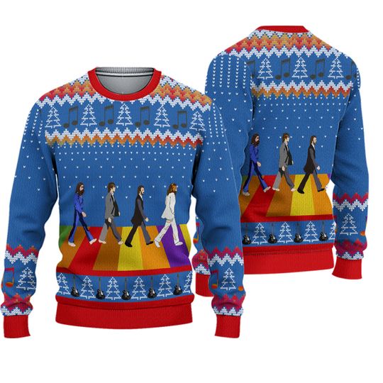 The Beatles Hippie Ugly Christmas Sweater