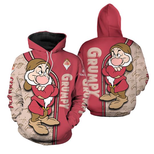 Disney Grumpy Dwarf Snow White Hoodie 3D Hoodie