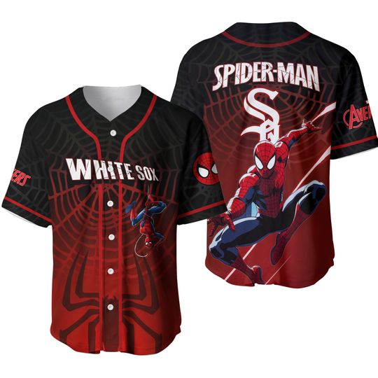 YC 2025 White Sox Spider-Man Night Baseball Jersey