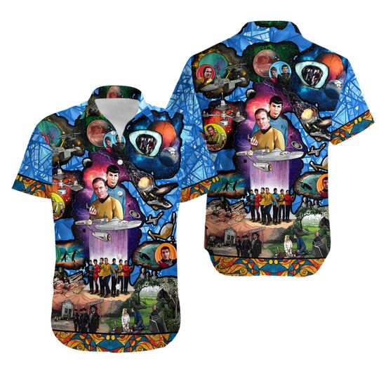 The Beginning Star Trekk Pattern Hawaiian Shirt