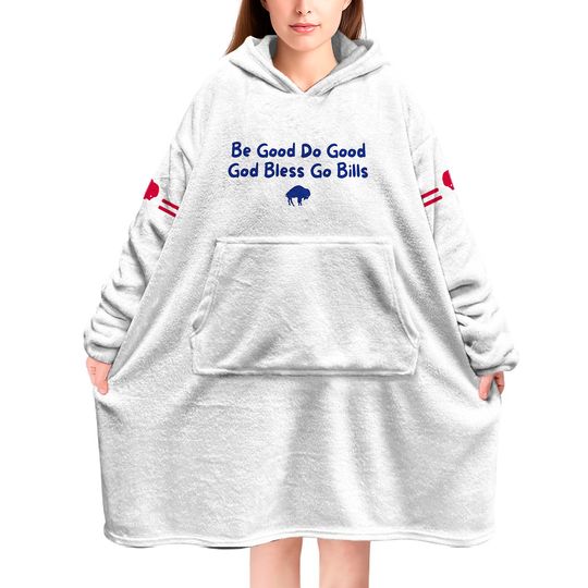 2025 Bills Josh Allen 17 Blanket Hoodie