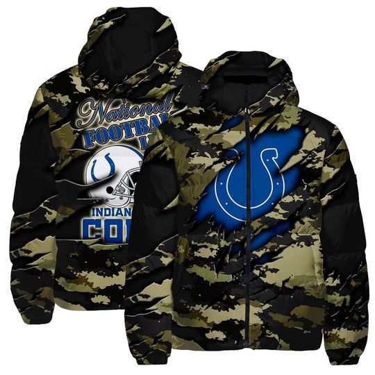 Indianapolis Colts Hooded Puffer Jacket