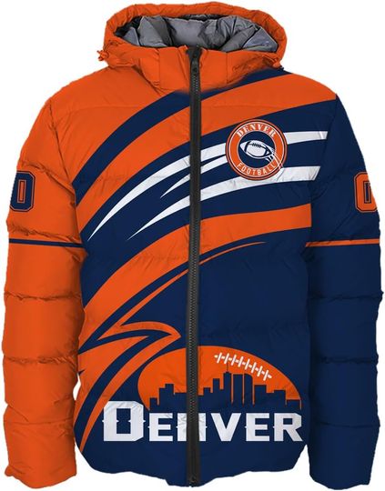 Discover Mens Football American Football Personalized Puffer Jacket Plus Size Apparel Down Jacket Custom Name Number Logo S-5XL