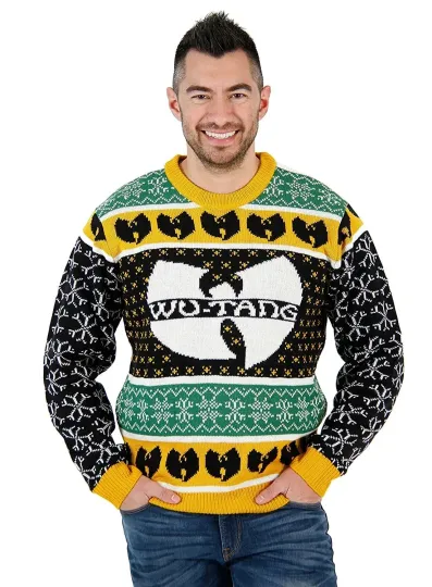 Discover Adult Unisex Wu-Tang Clan Logo Ugly Christmas Sweater (Big & Tall Available) Hot
