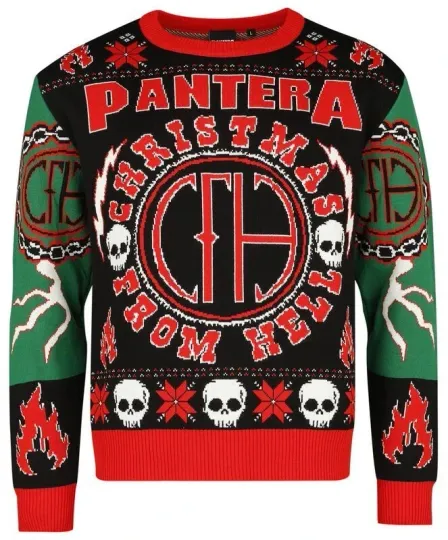 Discover Bravado Psycho Holiday Mayhem Skull Holiday Sweater Christmas Jumper Heavy Metal Band