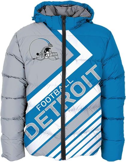 Discover Men Football Jacket Personalized Puffer Coat Down Jacket Any Name Number Plus Size Apparel Padded Jacket