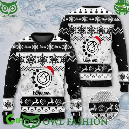 B182 Ugly Sweater Jumper Rock Band