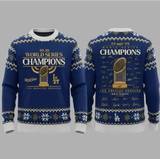 Discover Dodger Back To Back 2025 Ugly Christmas Sweater Gift For Christmas