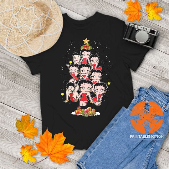 Discover Christmas Tree Betty Boop Christmas Vintage T-Shirt, Betty Boop Shirt, Christmas Shirt, Gift Tee For You And Your Friends