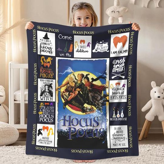 Hocus Pocus Blanket | Sanderson Sisters Blanket | I Smell Children  Throw Blanket for Bed Couch Sofa