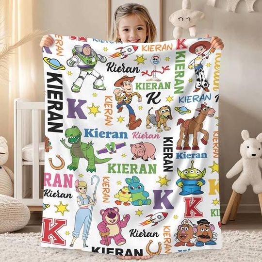 Discover Toy Story Fleece Blanket | Woody And Buzz Lightyear Blanket | Toy Story To Infinity and Beyond Blanket | Disneyland Throw Blanket