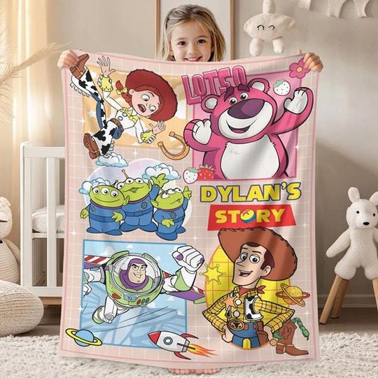 Discover Personalized Toy Story Fleece Blanket, Buzz Lightyear Blanket, Toy Story Woody Blanket, Toy Story Aliens Blanket, Birthday Boy Blanket