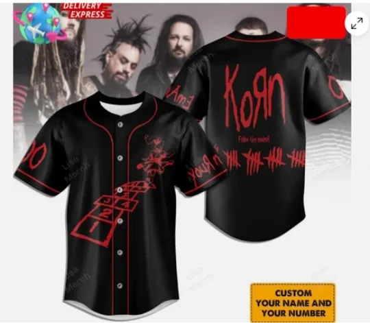 KORN Follow The Leader Baseball Jersey Best baseball jersey, new 3d gift