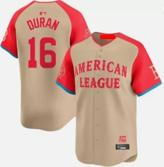 Mens #16 Jarren Duran Cream All-Star Game baseball Jersey HOt Design New