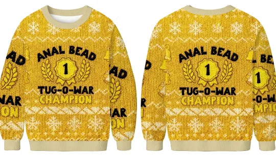 Discover Bead Tug O War Champion Funny Ugly Christmas Ugly Sweaters-5XL