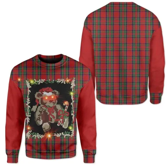 Long Sleeve Ugly Christmas Bear Sweater Jumper Holiday