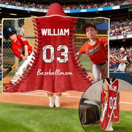 Best Player Custom Name Blanket Hoodie, Personalized Cozy Sports Gift for Kids and Adults
