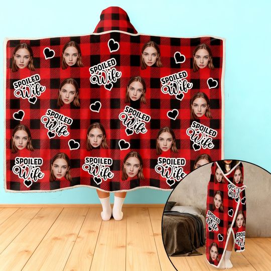 Mermaid Hoodie Blanket for Kids  Personalized Ocean Blanket, Cute Mermaid Gift for Girls