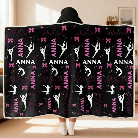 Personalized Soccer Blanket Hoodie with Custom Name and Number, Unique Sports Gift for All Ages