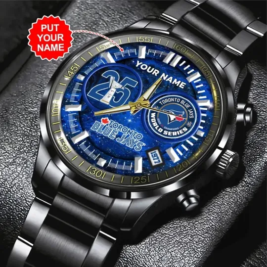 Discover Blue Jays Black Stainless Steel Watch