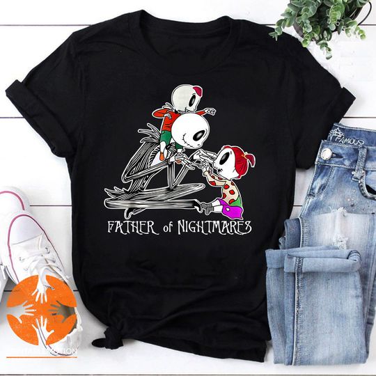 Discover Father of Nightmares Vintage T-Shirt for Father's Day featuring Jack Skellington