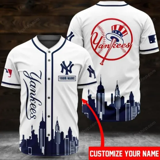 Discover Custom Name New york Baseball Jersey, hot gift for fan 3D Full Print