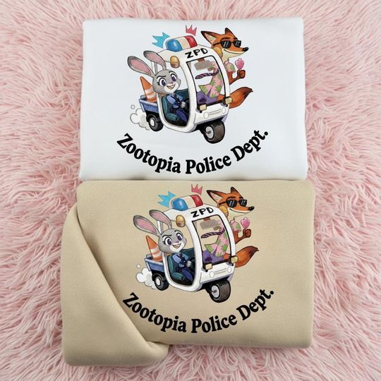 Discover Disneyland Zootopia Embroidered Sweatshirt, Nick And Judy Matching Sweatshirt, Disney Christmas Matching Family