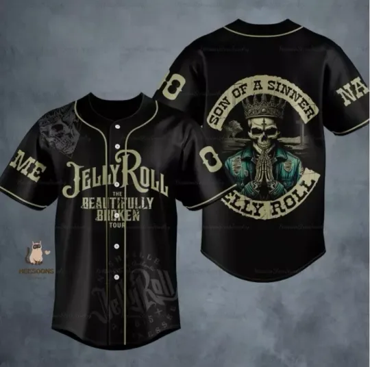 Discover Jelly Roll Baseball Jersey, Jelly Roll Tour Shirt, Gift Jersey Merch