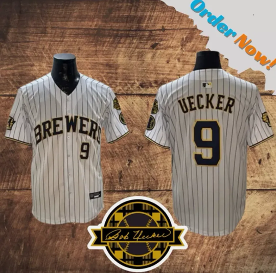 Bob Uecker Brewers White Baseball Jersey Full Print 3D
