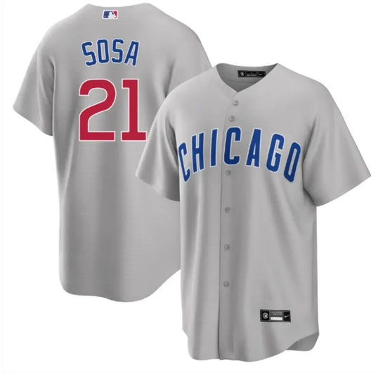 Discover Sammy Sosa Cubs Road Gray Men's Baseball Jersey Reprint