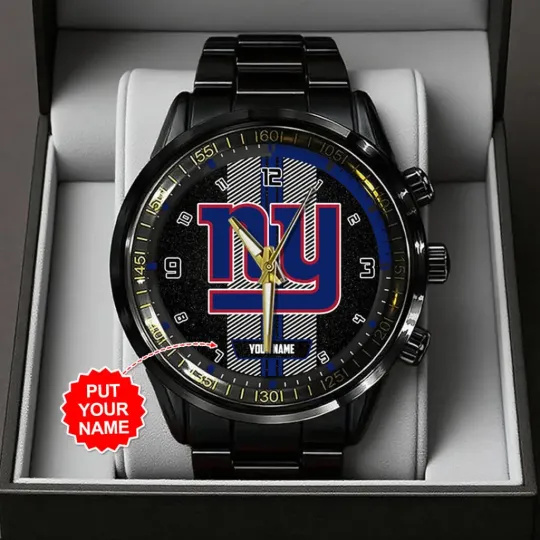 Discover Personalized Giants Black Stainless Steel Watch