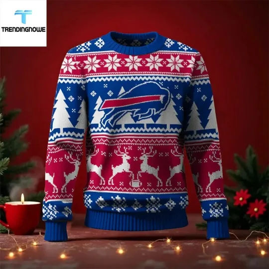Buffalo Bill 2025 Ugly Christmas Sweater All Sizes