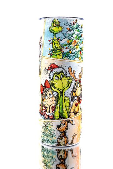 Discover funny character Christmas 20oz Skinny Tumbler Dr Sss Cup Cindy Lou Who Gift Whoville Mug Max Dog Holiday Funny Xmas Travel Coffee Cup Santa Claus