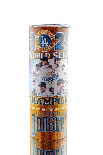 LA Dodgers Back to Back World Series Champs 2025 Tumbler Mug Ohtani Betts Freeman Triple Threat Not Like Us 20oz Skinny Cup Collectible Team